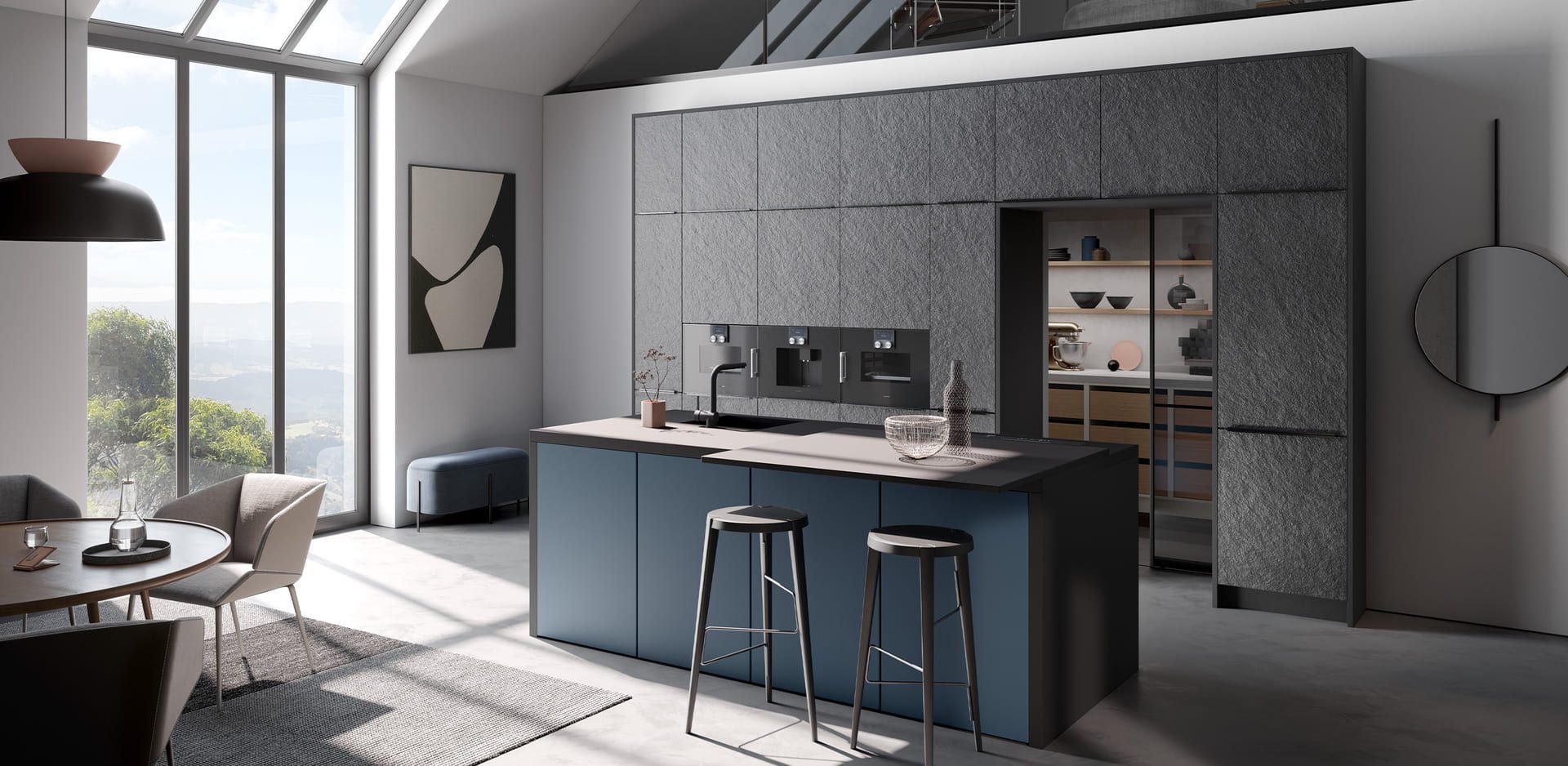 Cuisine-moderne-facade-pierre-collection-systemat-cuisine-privee-häcker-black-star-av-6000-NCS