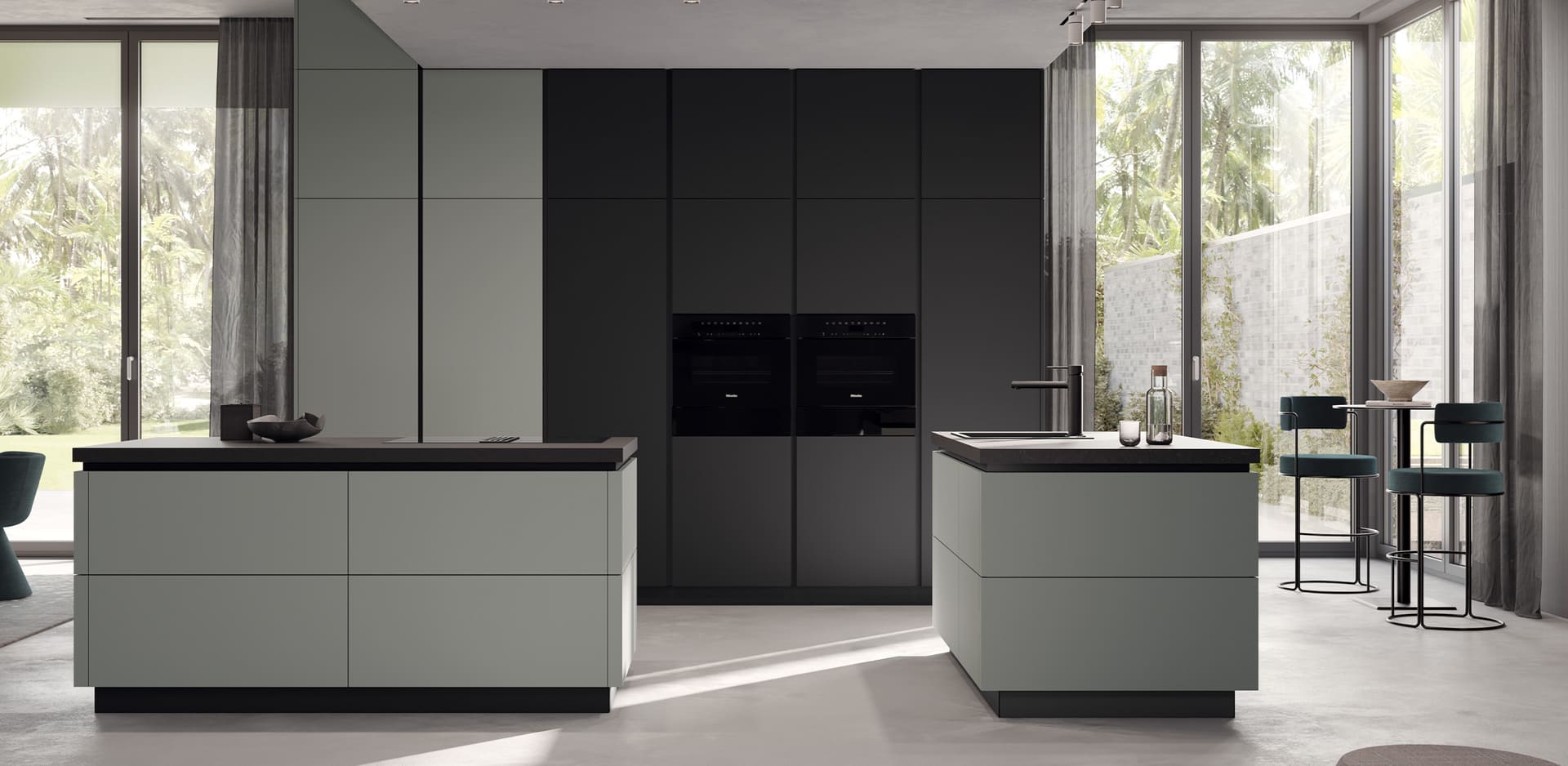 AV 6000-GL Eucalyptus & Noir | Cuisine moderne | Kuchenart
