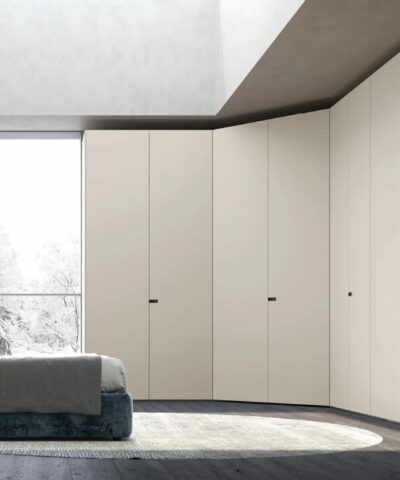 Armoire d'angle avec élément terminal ouvert