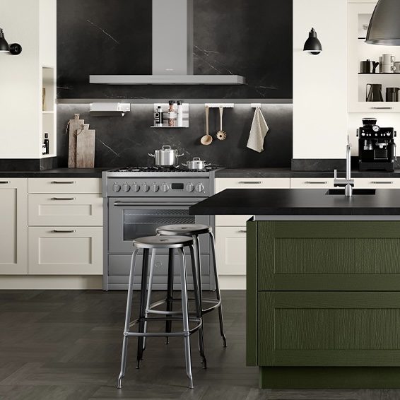 Av 6055 Ral Vert Olive Blanc Perle Cuisine Kuchen Art