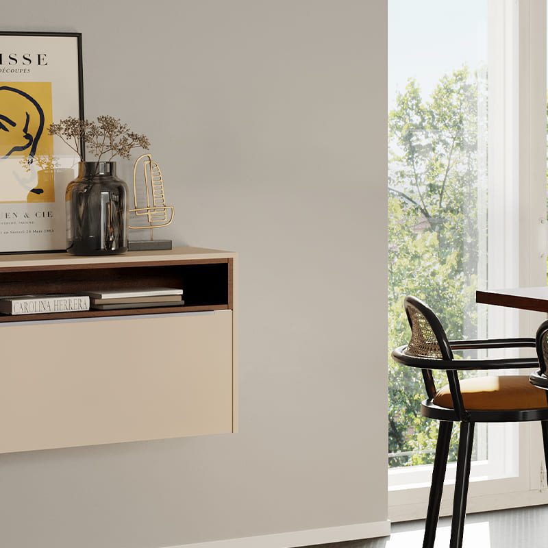 Cuisine-buffet-flottant-collection-concept-130-häcker-KuchenArt-VANCOUVER-GL-chêne-ancien-cognac-PERFECT-SOFT-GL-crème-magnolia