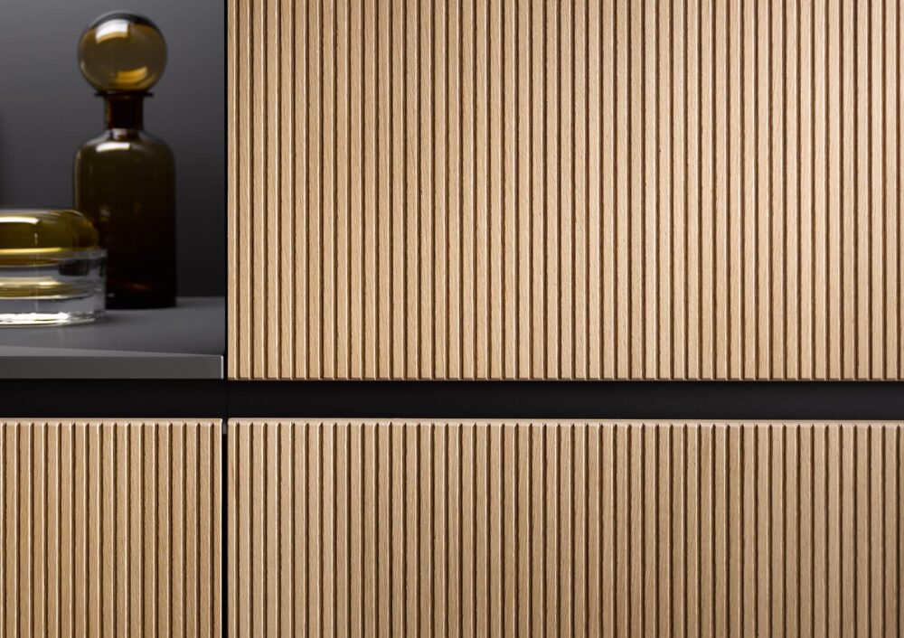 Cuisine Chene Elegant Facades Cannelees En Bois Veritable Cuisine Kuchen Art