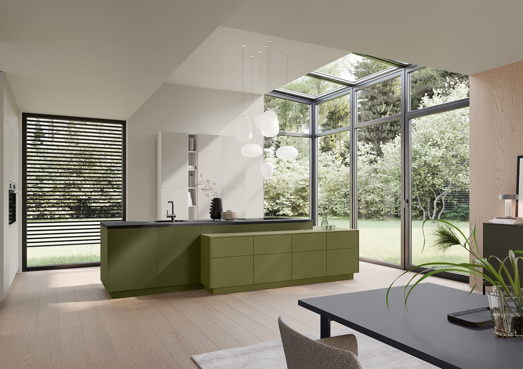 Cuisine Eclat Vert Olive Intense Cuisine Ouverte Cuisine Kuchen Art Cuisine Eclat Vert Olive Intense Cuisine Ouverte Cuisine Kuchen Art