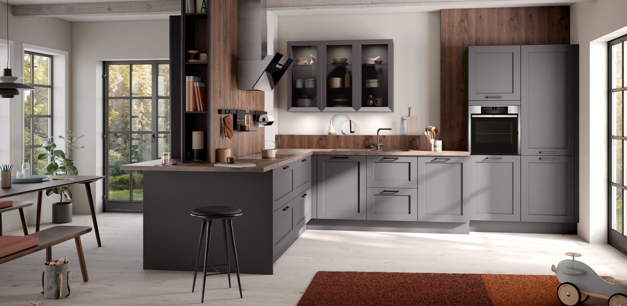 Cuisine Kuchen Art Graphite Mate Cuisine Rustique Aspect Moderne Scaled