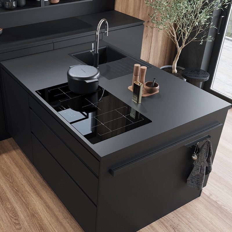 Cuisine Kuchen Art Perfect Soft Noir Accents Metalliques