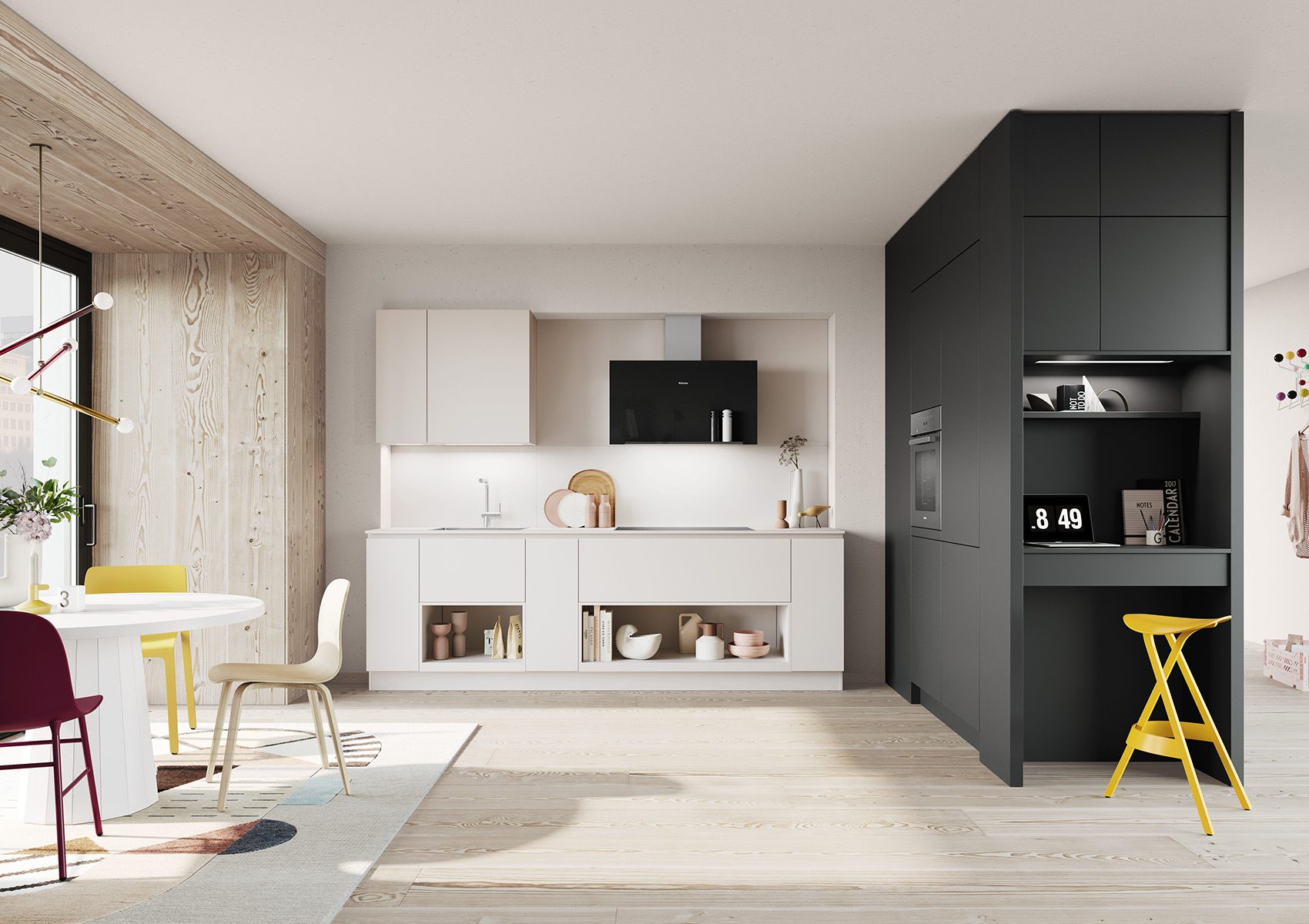 Cuisine Kuchen Art Perfect Soft Noir Cuisine Stylee Rangement Intelligent