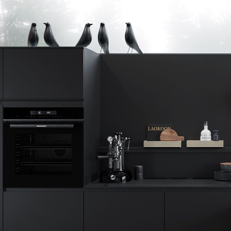Cuisine Kuchen Art Perfect Soft Noir Design Monolithique