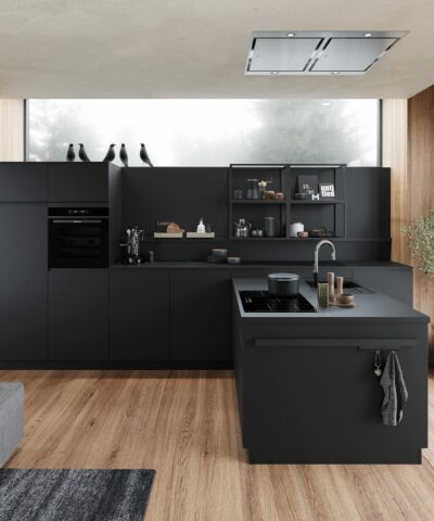 Cuisine Kuchen Art Perfect Soft Noir Rangements Intelligents