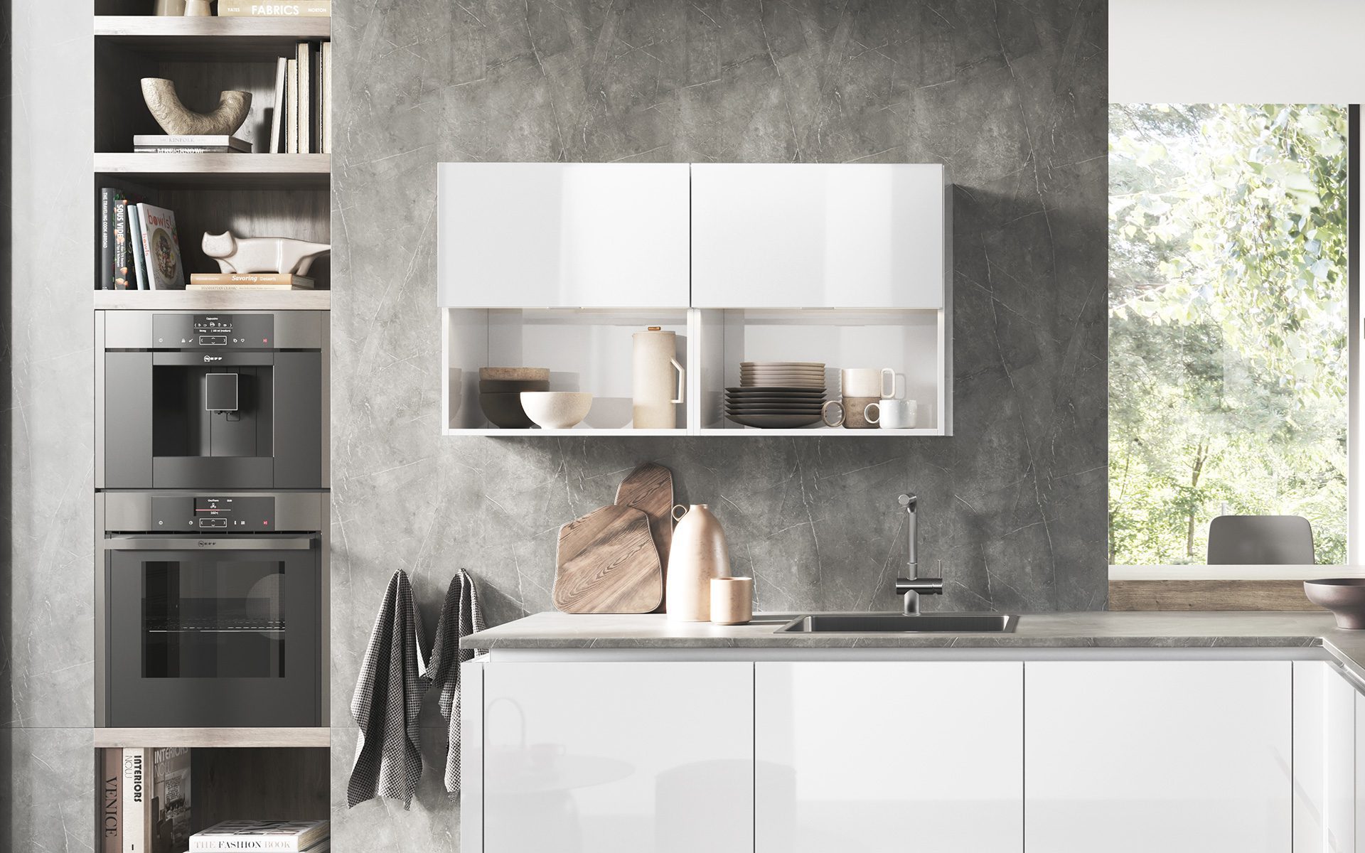 Design-Cuisine-Faro-GL-Blanc-Polaire-Bali-Chêne-D'été-Gris