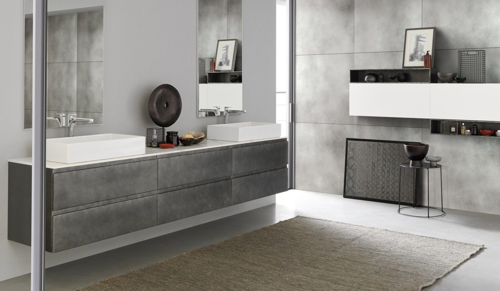 design-italien-plan-de-toilette-verre-brillant-couleur-meuble