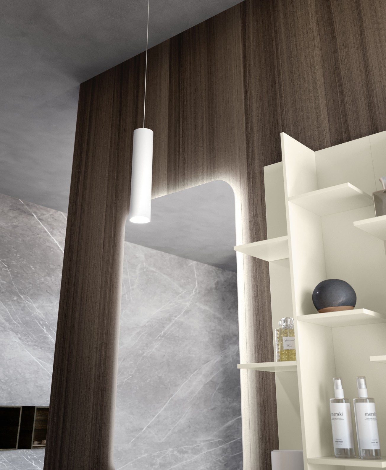 design-italien-salle-de-bain-plan-de-travail-grès-cava-noir