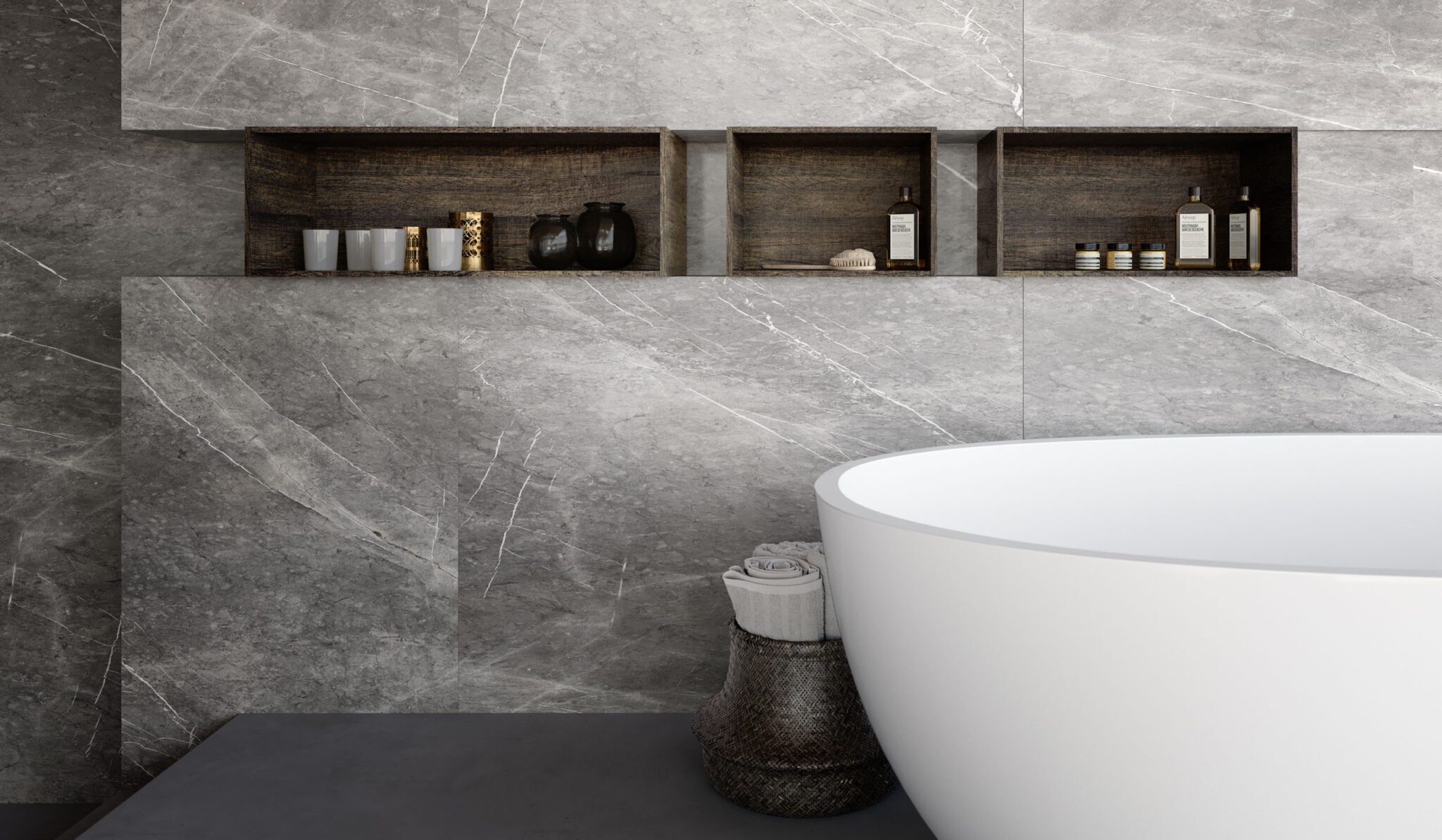 design-italien-salle-de-bain-vasque-inclinée-noir-désir-mat