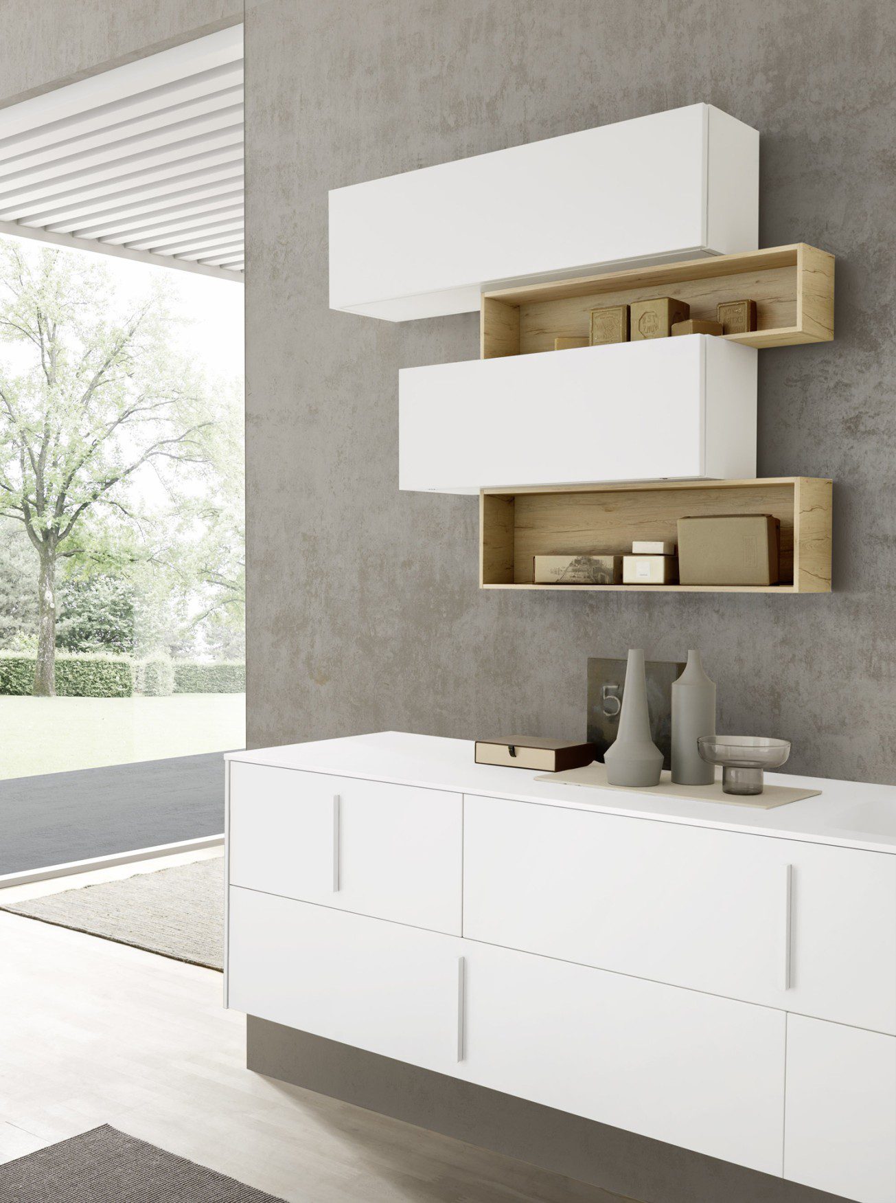 Salle-de-Bain-Moderne-italienne-en-Ocritech-blanc-façades-menthe-et-blanc-avec-Vasque-Intégrée-collection-M-system-c-014