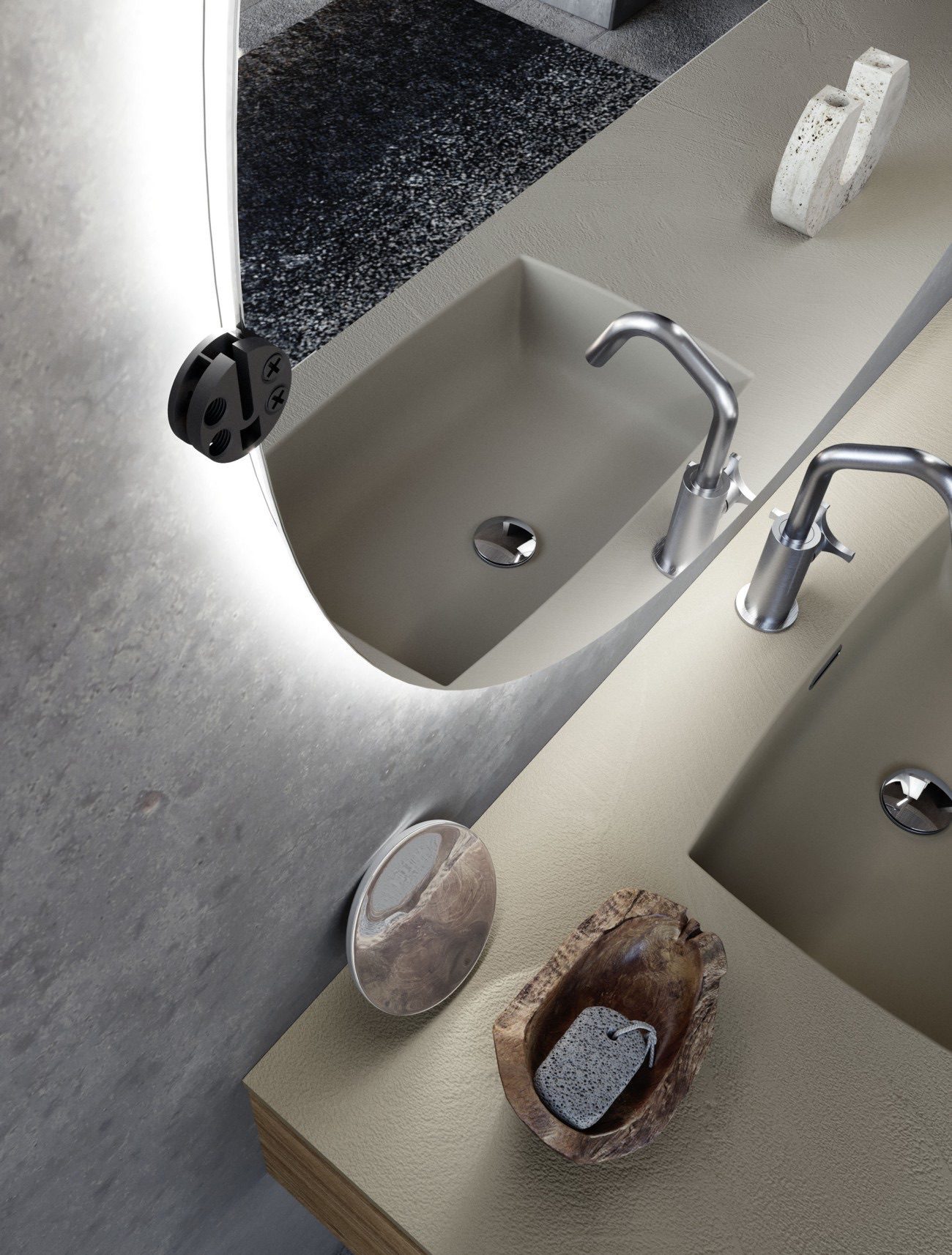 salle-de-bains-design-italien-plan-minéralmarbre-Calce-élégance-intemporelle