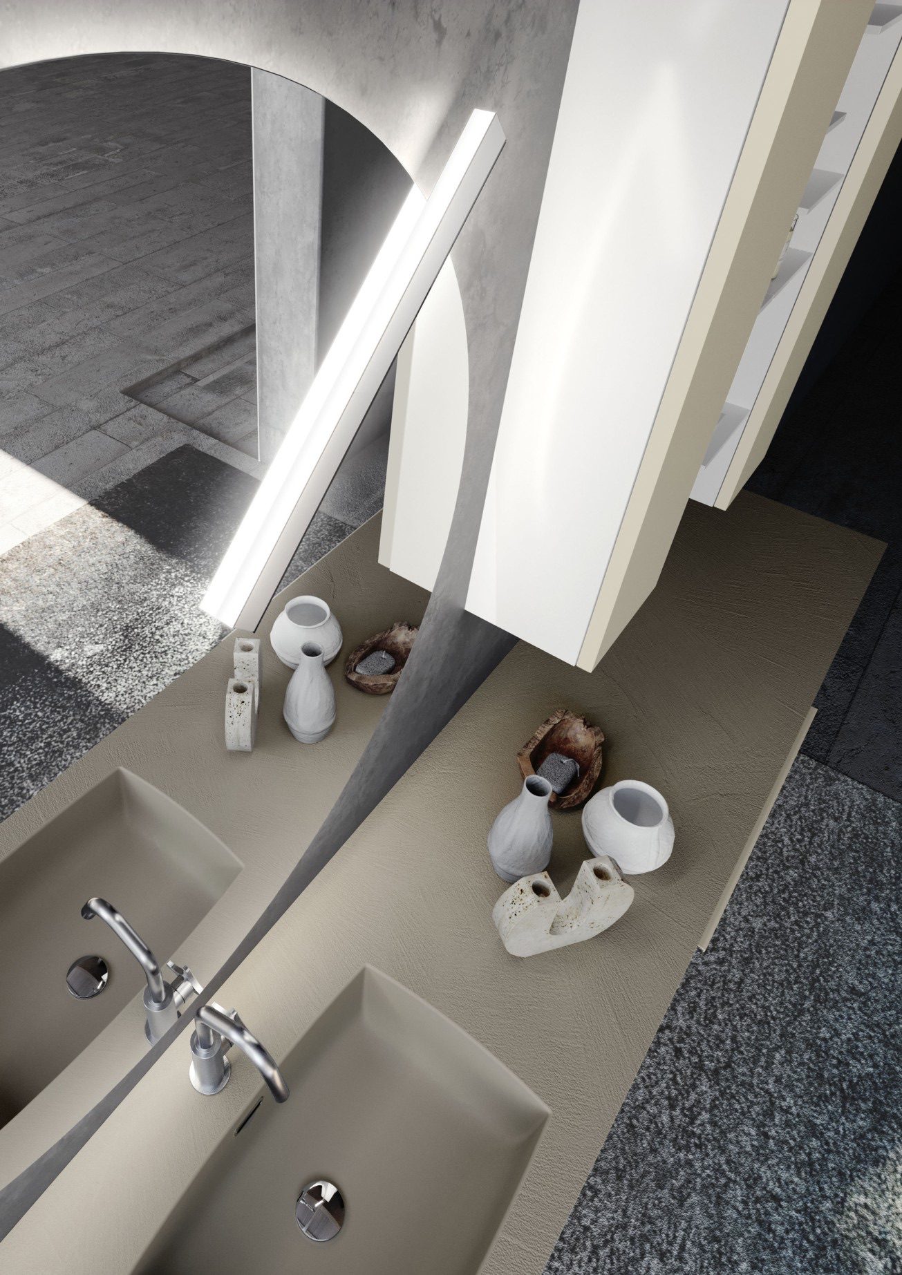 salle-de-bains-design-italien-plan-Tekormud-Cemento-Creta-vasque-Orion-fonctionnelle