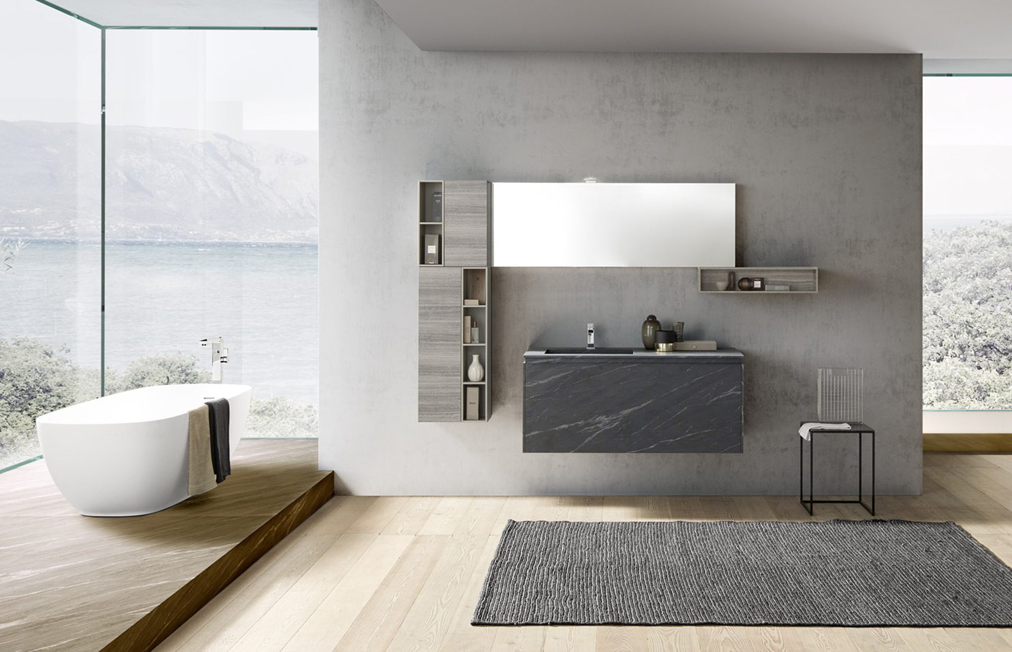 Salle-de-bains-Cuisine-privee-Plan-de-Toilette-Vasque-Intégrée-en-HPL-Ardesia