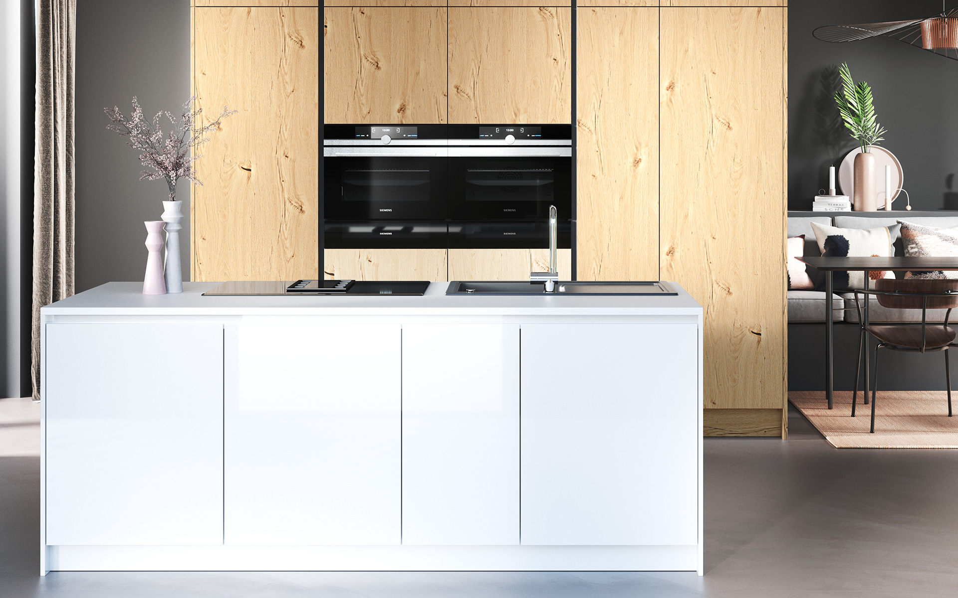 cuisine_familiale_bois_blanc_rangement_kuchen_art