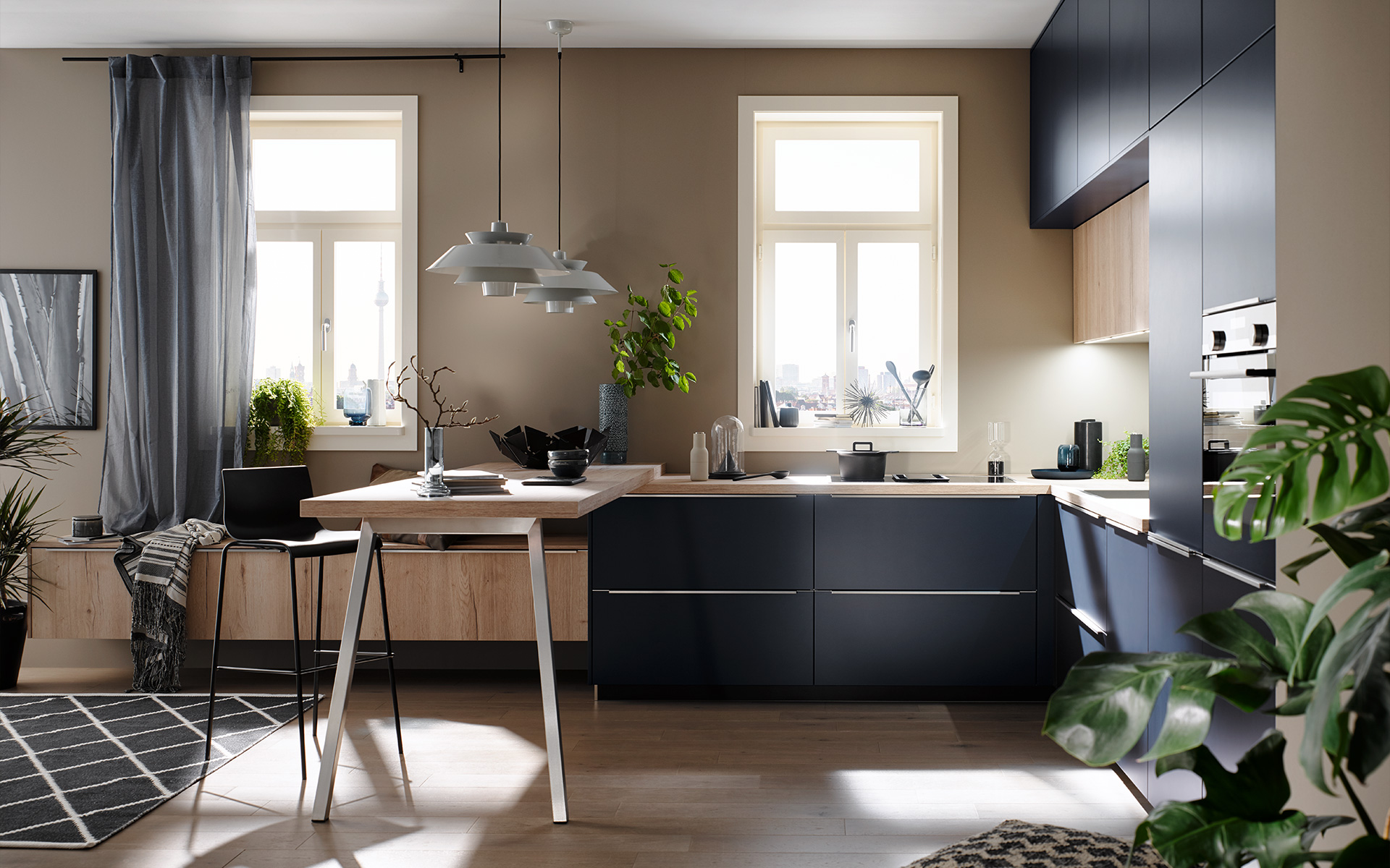 cuisine_haut_de_gamme_bleu_bois_contemporaine_kuchen_art