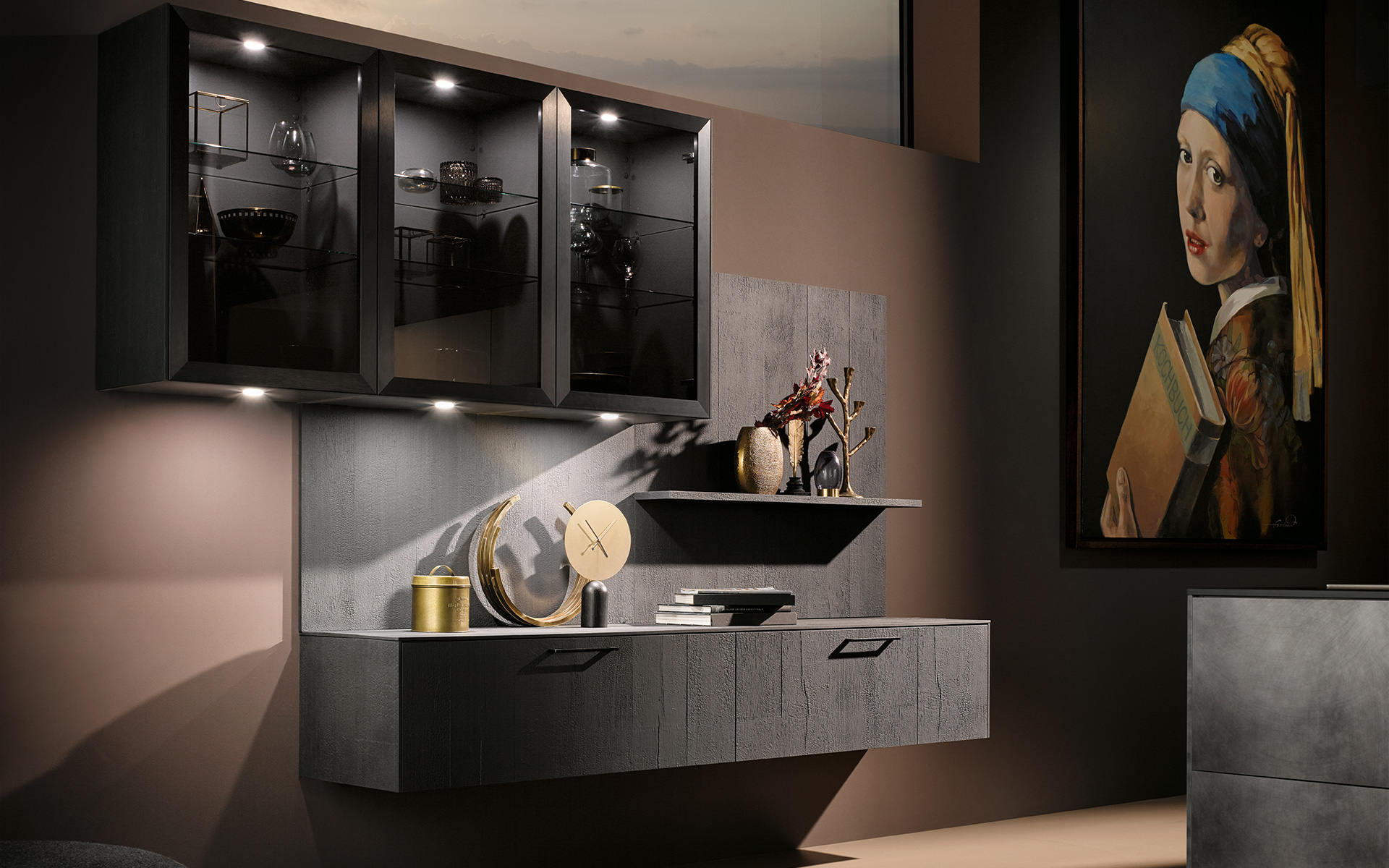 cuisine_moderne_noire_bois_vitrines_kuchen_art