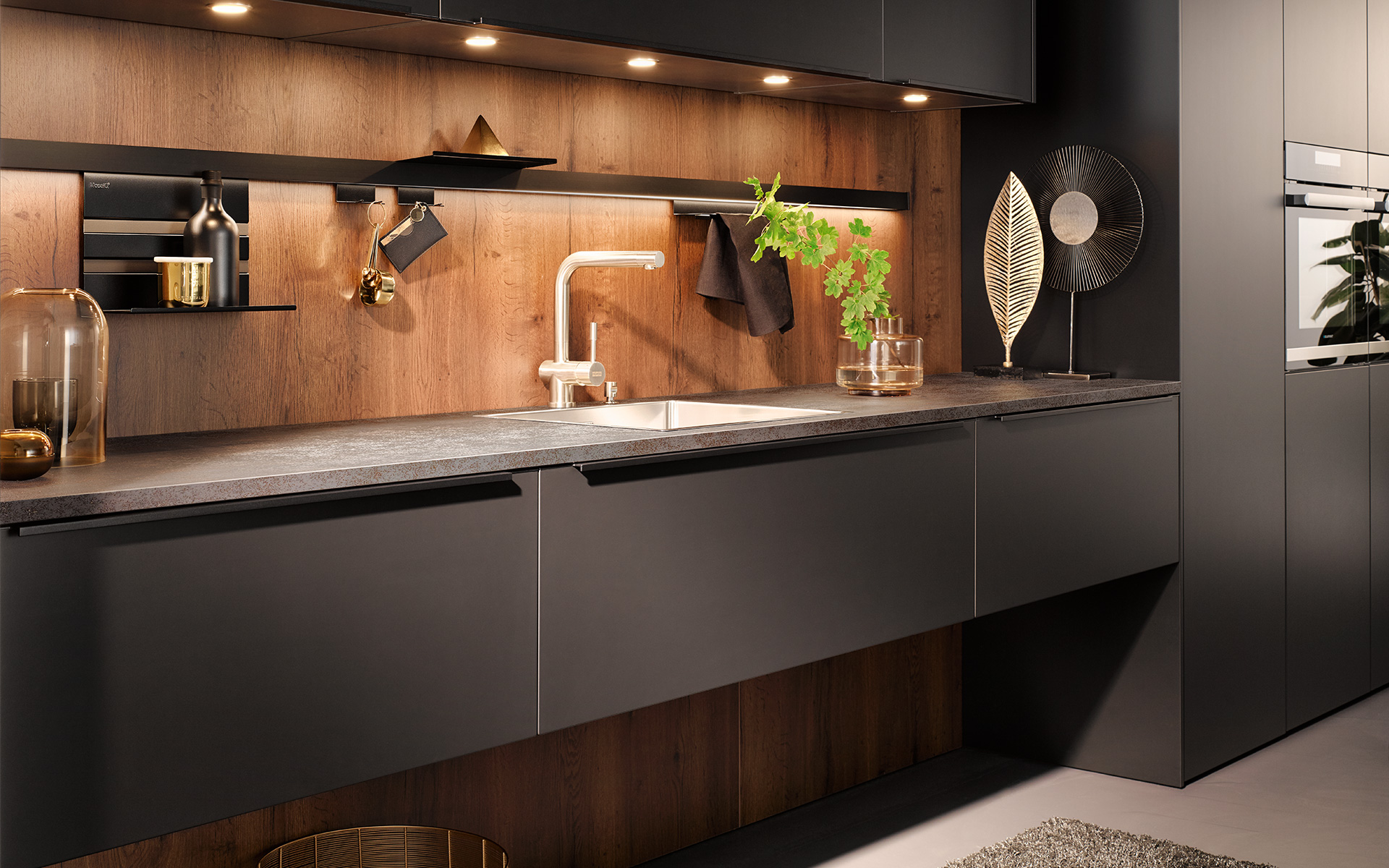 cuisine_sur_mesure_sophistiquee_noir_bois_kuchen_art