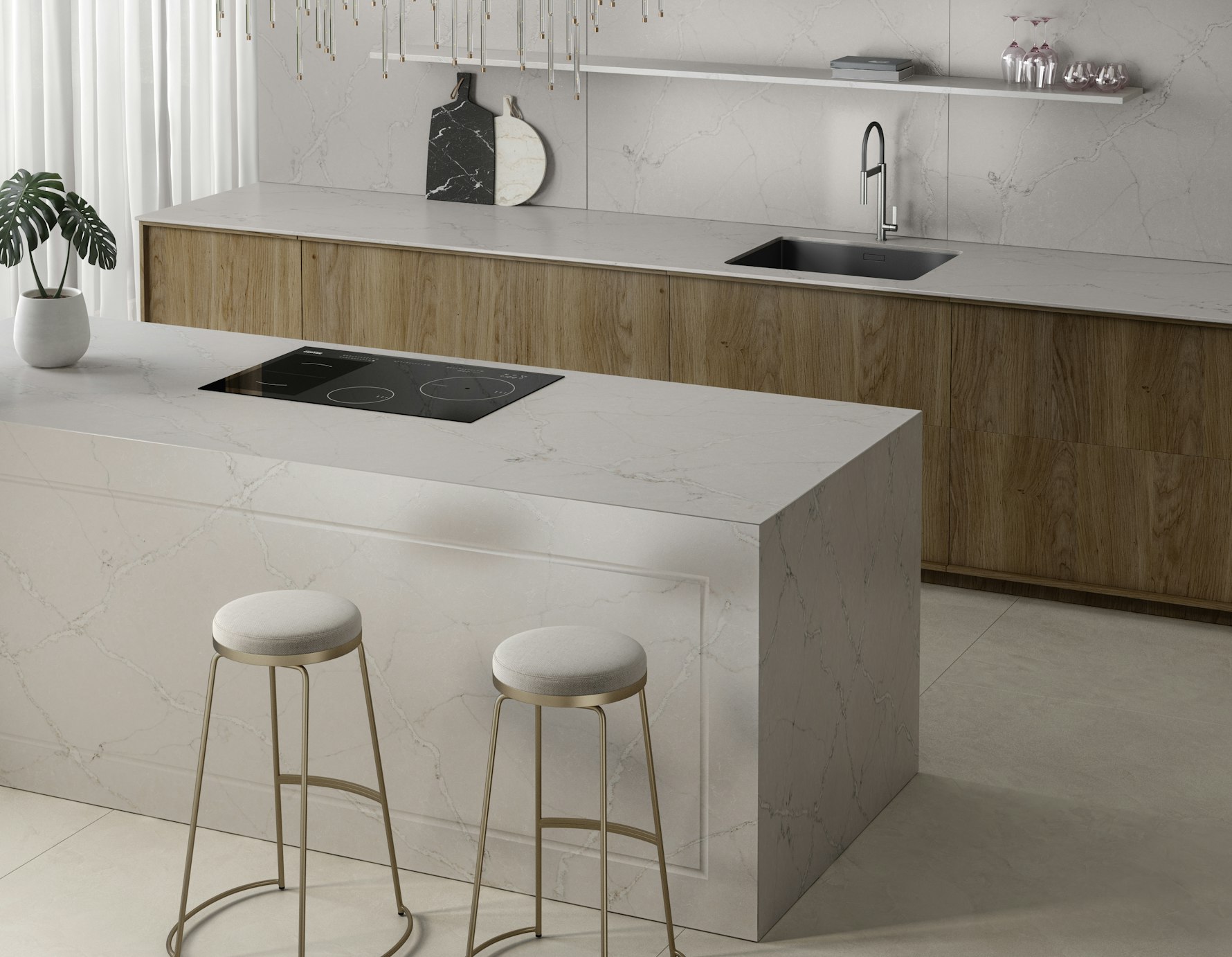 quartz_blanc_contemporain_cuisine_ouverte_kuchen_art